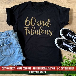 Gildan เสื้อยืดผ้าฝ้าย 60 และ fabulous birthday sixty 60Th 1960 แฟชั่นฤดูร้อน