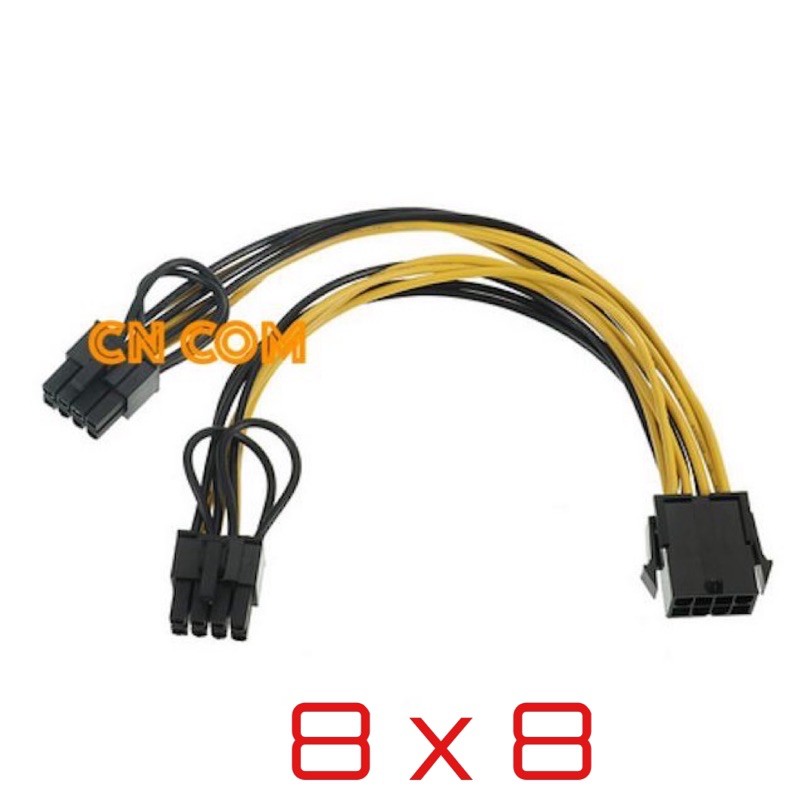 ราคาและรีวิวกราฟิกการเชื่อมต่อสายเคเบิ้ลพาวเวอร์ซัพพลาย CPU Molex 8pin 2 PCI-E 8 (6 + 2) ขากราฟิกการ์ดเชื่อมต่อสายไฟภายใน Splitter