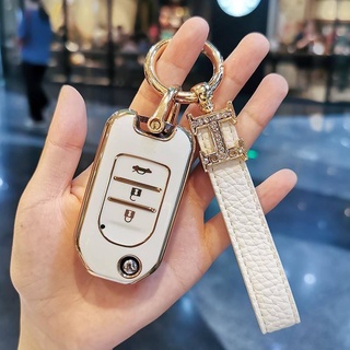เคสกุญแจรถยนต์ TPU   ปลอกกุญแจรถยนต์ สำหรับ ฮอนด้า Honda  2021 crv xrv city civic fc city gm6 พวงกุญแจ พวงกุญแจรถ พวงกุญแจรถยนต์