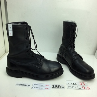 รองเท้าคอมแบท Combat shoes รองเท้าคอมแบททหาร หนังสีดำ สภาพดี ทรงสวย มือสอง คัดเกรด ของนอก เกาหลี