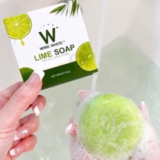 สบู่ วิงค์ไวท์ ไลม์ โซป สบู่มะนาว สบู่วิงค์ไวท์ W Wink White Soap LIME Soap