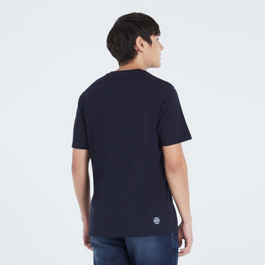 เสื้อยืดสีขาวdavie-jones-เสื้อยืดพิมพ์ลาย-สีเทา-สีกรม-ทรง-regular-fit-graphic-print-t-shirt-in-grey-navy-tb0221gy-tb0221