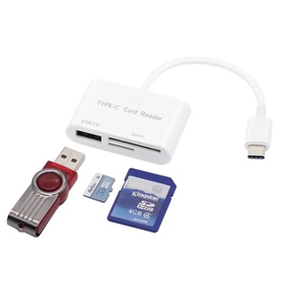ภาพหน้าปกสินค้าUSB C ประเภท C การ์ด SD Reader ADAPTER SD และ Micro SD TF สมาร์ทโฟน Memory Card Reader สำหรับ macBook Pro Type-C พอร์ต ที่เกี่ยวข้อง