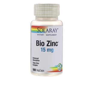 ภาพหน้าปกสินค้าSolaray Bio Zinc 15 mg 100 Veg Caps ที่เกี่ยวข้อง