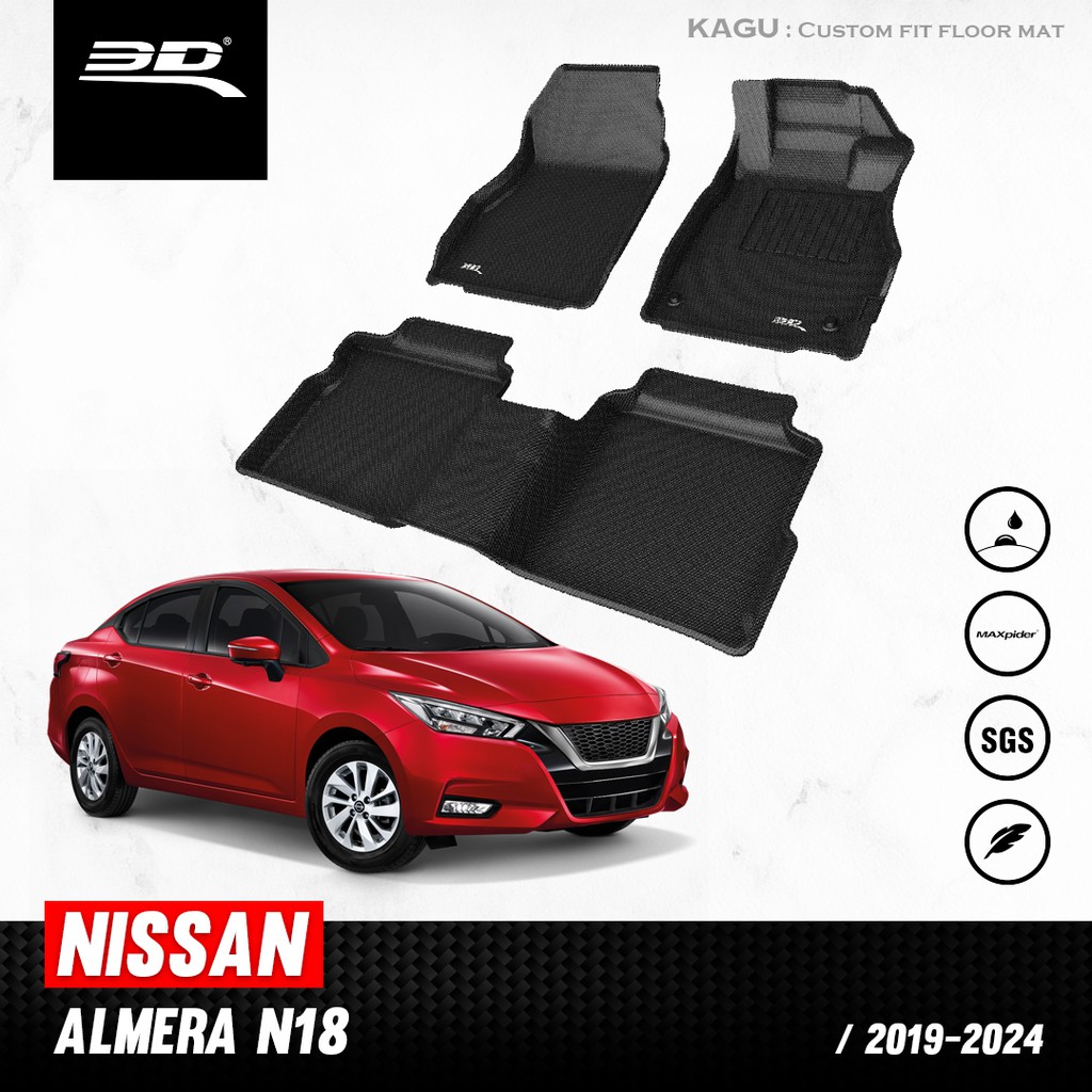 พรมปูพื้นรถยนต์-3d-nissan-almera-2019-2021