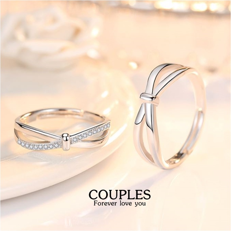 s925-couples-ring-16-แหวนคู่รักเงินแท้-รักและผูกพัน-ประดับด้วย-cubic-zirconia-cz-ปรับขนาดได้