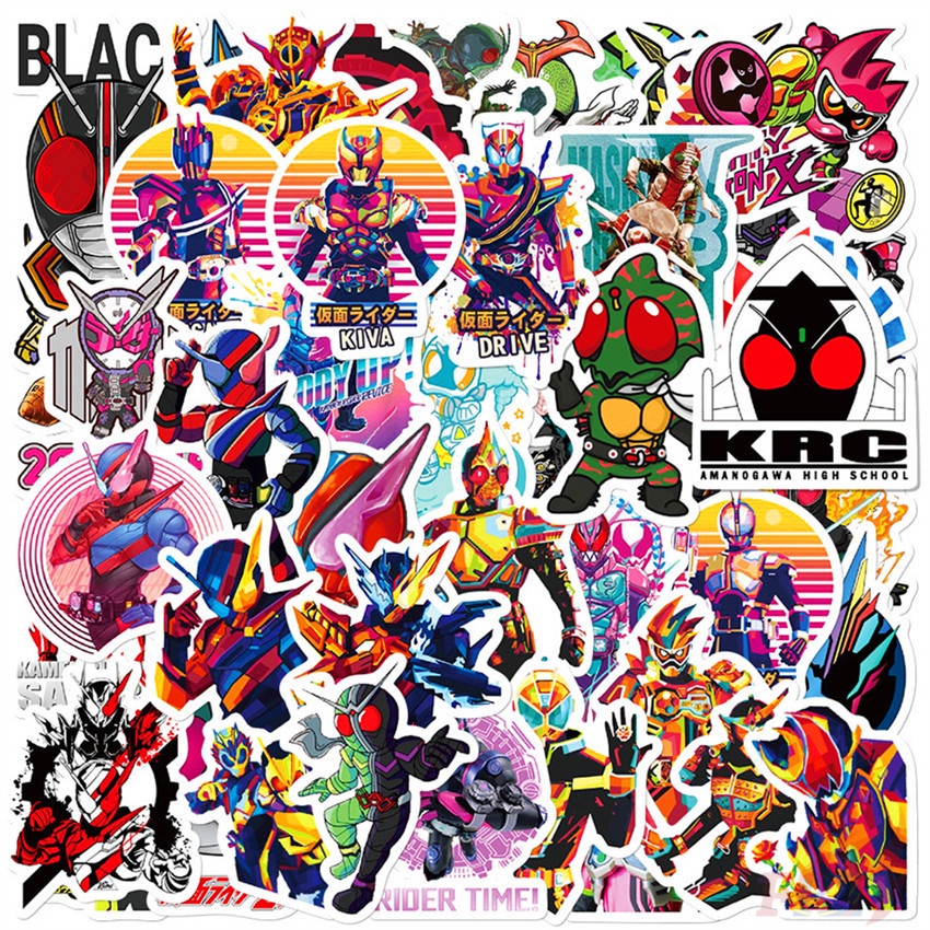 Masked Rider Series 02 Stickers 50Pcs/Set Kamen Rider DIY Fashion ...