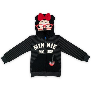 Disney Mickey Girl Jacket - เสื้อแจ็คเก็ตแขนยาวเด็กมีฮู้ด มิกกี้เม้าส์ สินค้าลิขสิทธ์แท้100% characters studio