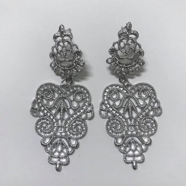 พร้อมส่ง-ต่างหูฉลุเงิน-ฉลุทอง-boho-engraved-earrings