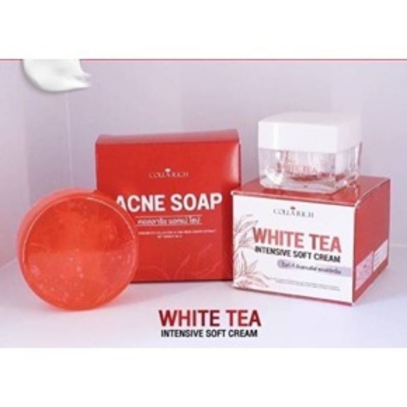 ครีมชาขาว White tea cream by collarich (โปรซื้อครีม 1 แถมสบู่ 1