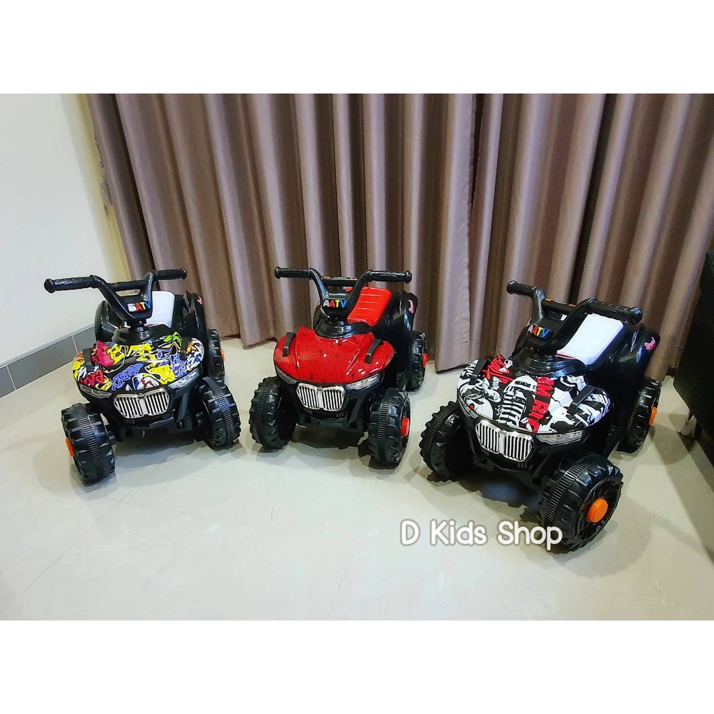 ภาพสินค้าฮฮต รถแบตเตอรี่ด็ก รถเด็กนั่ง ทรง ATV หน้าบีเอ็มมินิ Mini ATV ทรง bmw ขับได้จริง ขนาด1มอเตอร์ No.2128 จากร้าน d3_toys บน Shopee ภาพที่ 7