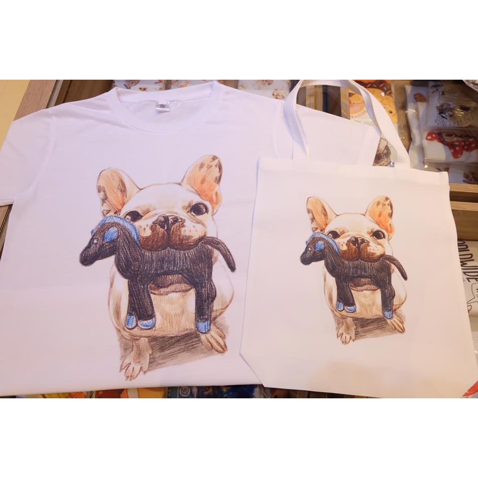 เสื้อยืดโอเวอร์ไซส์french-bulldog-t-shirt-เฟรนช์-บู็อก-2081s-3xl