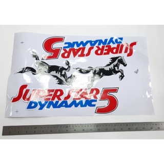 ภาพขนาดย่อของสินค้าสติ๊กเกอร์แบบดั้งเดิมรถ TOYOTA RN30 RN40 ลายม้ากระโดด Superstar Dynamic 5 โตโยต้า ม้ากระโดด ติดรถ แต่งรถ sticker RN30-40