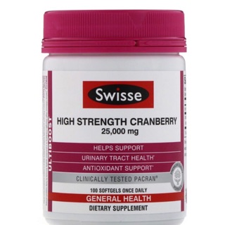 Swisse Ultiboost High Strength Cranberry 25,000 mg 100 softgel กระปุกใหญ่