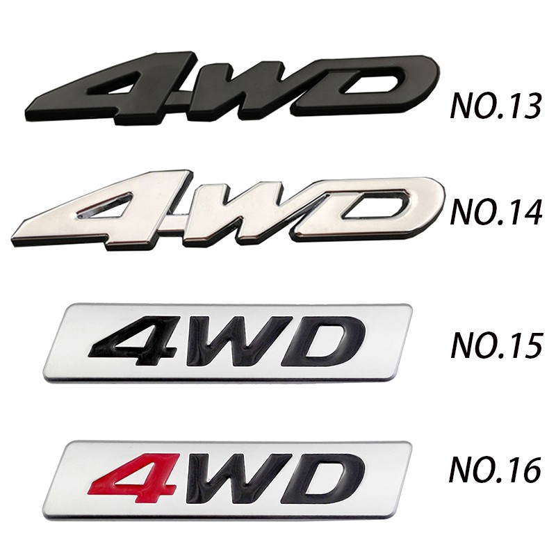 สติกเกอร์ติดด้านหน้ารถยนต์-4-wd-4-x-4