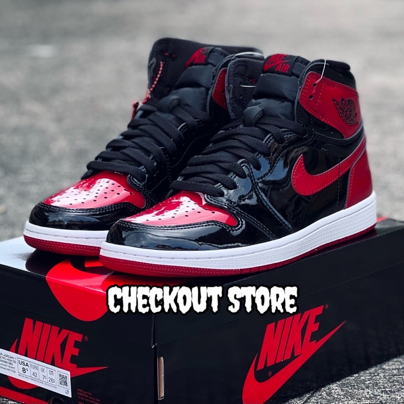 nike-air-jordan-1-retro-high-og-patent-bred-แท้