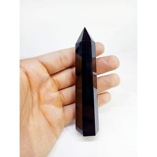 แท่งหินนิลดำ ทรงเหลี่ยม สำหรับตกแต่งบ้าน Black Onyx Specimen