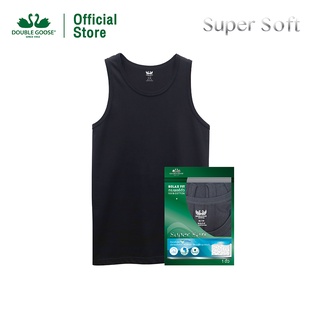 ราคาห่านคู่ เสื้อกล้ามผู้ชาย Super Soft สีดำ รุ่น Modern Collection