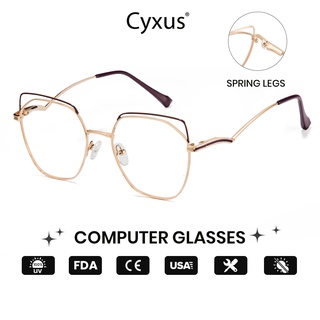 Cyxus แว่นตากันแสงสีฟ้า ป้องกัน UV400 สไตล์เกาหลี สําหรับผู้หญิง และผู้ชาย ทุกเพศ -8096