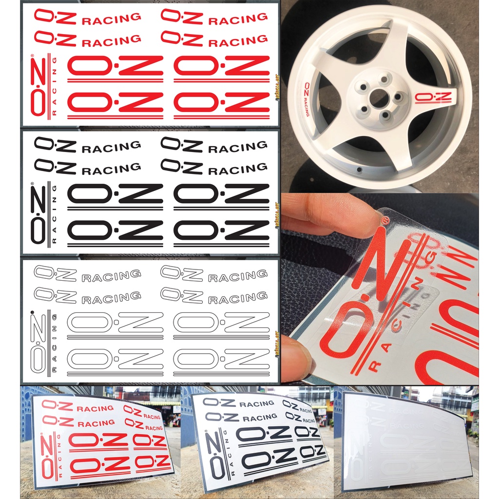 ภาพหน้าปกสินค้าสติ๊กเกอร์ OZ Rracing ติดล้อรถยนต์ / Sticker OZ Racing car wheel stickers
