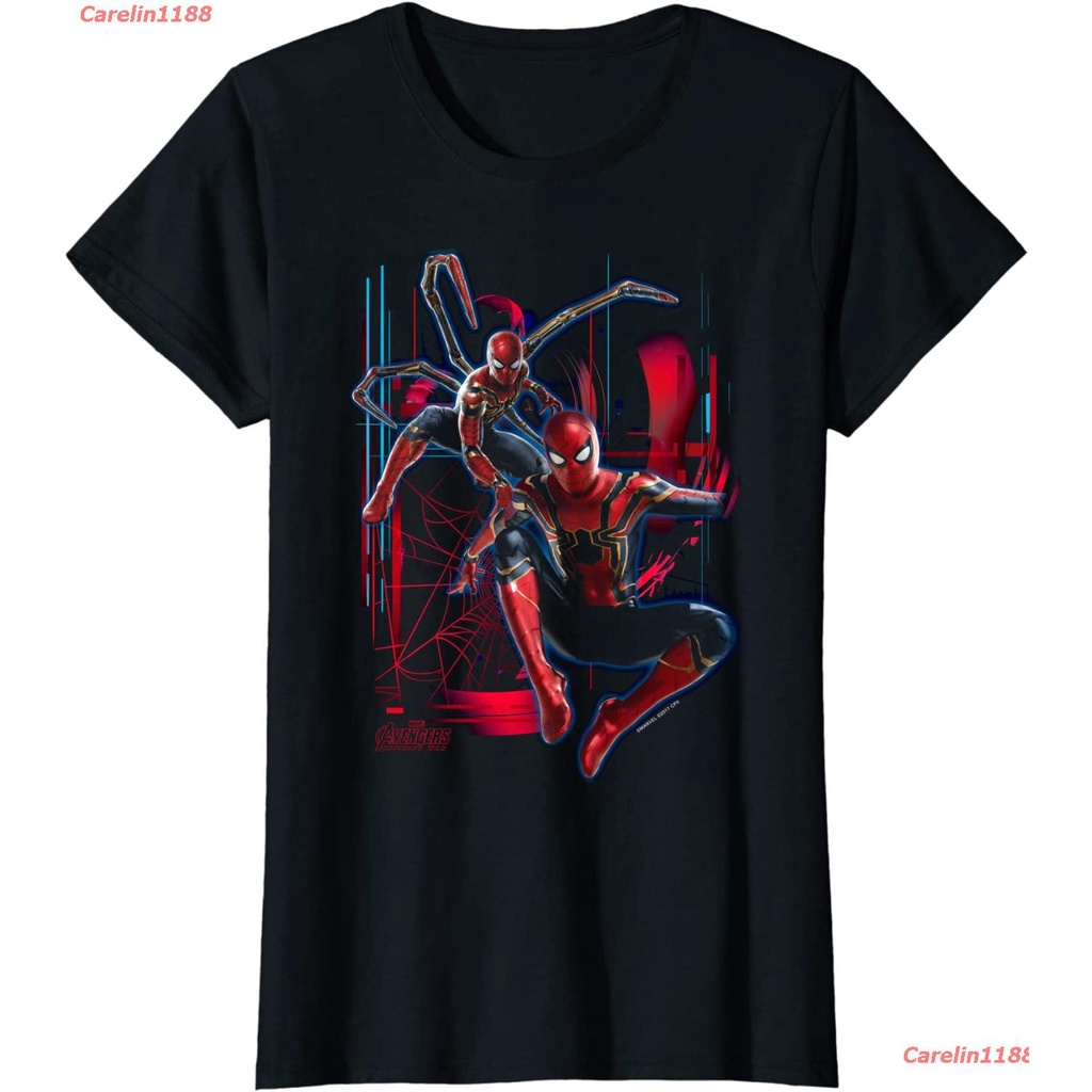 ผ้าฝ้ายแท้-carelin1188-marvel-infinity-war-spider-man-suit-tech-graphic-t-shirt-ดพิมพ์ลาย-เสื้อยืดผ้าฝ้าย-คอกลม-cotton