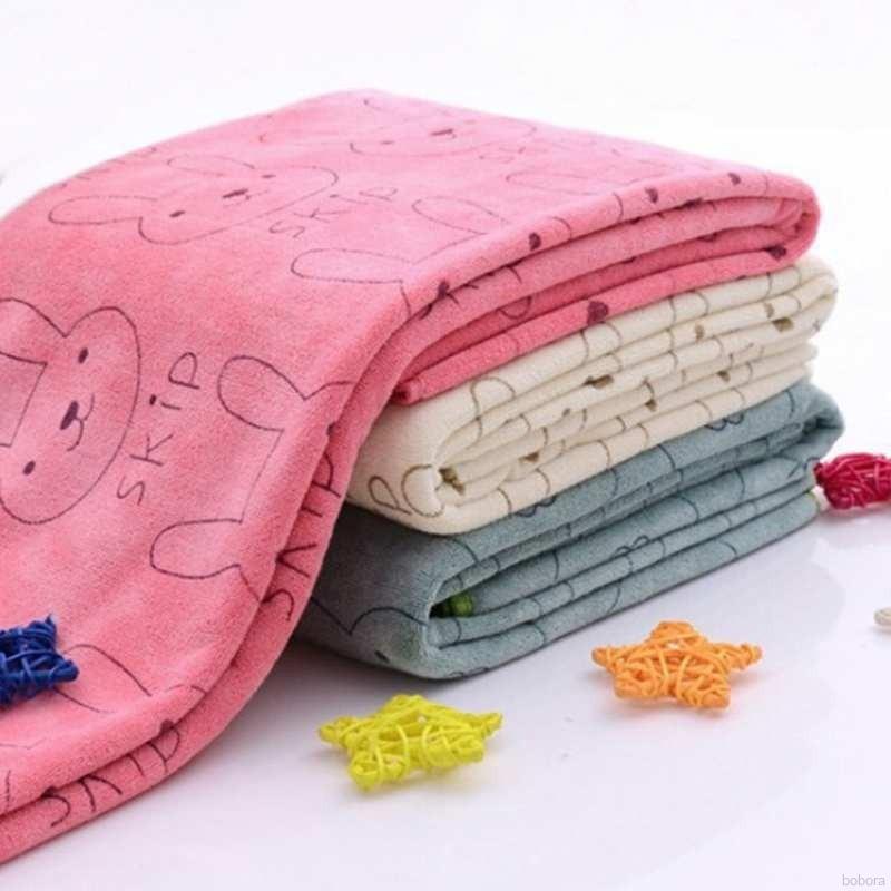 BOBORA ผ้าขนหนู สีพื้น ลายการ์ตูนกระต่าย สำหรับเด็กทารก