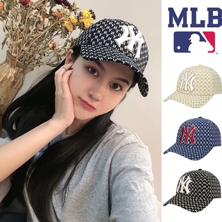 MLB Hats ny Korean Hats ซื้อหมวกเบสบอลของแท้ หมวกเบสบอลปักลาย MIB ของแท้ 100% จัดส่ง 24 ชั่วโมง