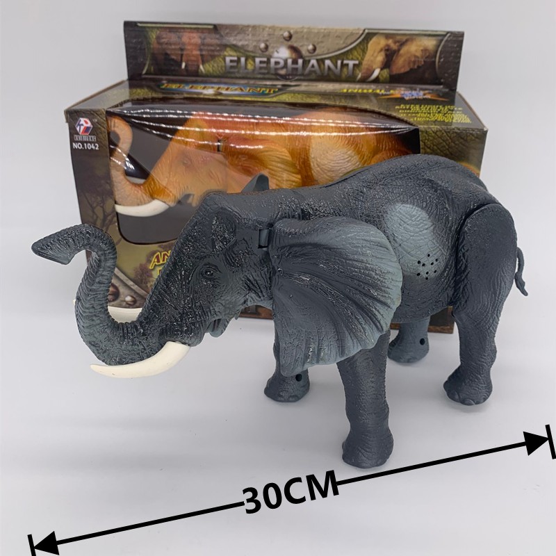 ของเล่นช้าง3d-เดินได้-มีไฟ-มีเสียง-ใส่ถ่านธรรมดา-ช้างป่า-ของเล่นelephant-1042