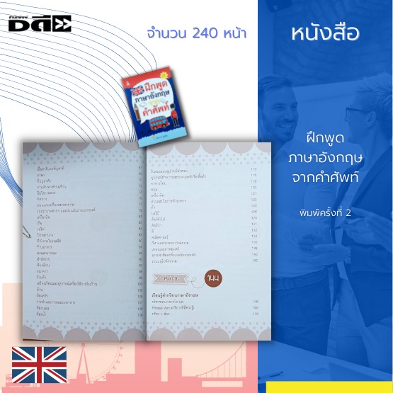 หนังสือ-ฝึกพูดภาษาอังกฤษ-จากคำศัพท์-พิมพ์ครั้งที่-2-เหมาะสำหรับคนทั่วไปที่ต้องการฝึกการออกเสียงภาษาอังกฤษที่ถูกต้อง