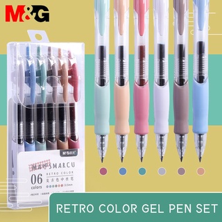 M &amp; G ปากกาหมึกเจล 0.5 มม. 6 สี