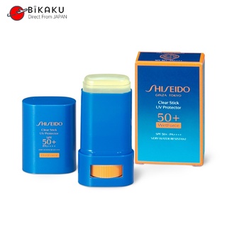 🇯🇵【Direct from Japan】 Shiseido clear stick UV protector 15g Shiseido Sun clear stick UV protector for face body SPF50