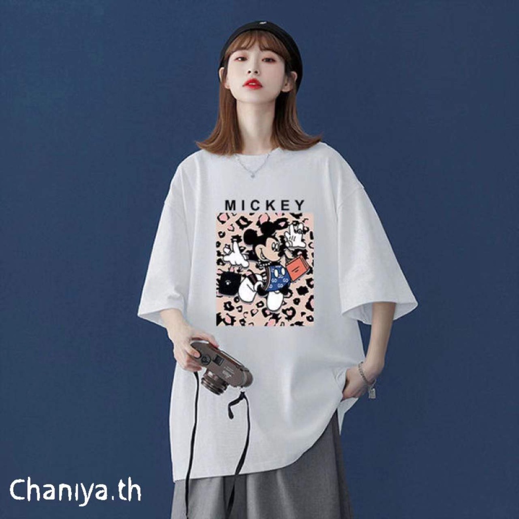 chaniya-th-พร้อมส่ง-เสื้อยืดมิ้กกี้เม้าสผู้หญิงรุ่นใหม่แขนสั้นเนื้อผ้าดีนุ่มเด้งมี2สี-สีขาวสีดำสไตส์แฟชั่น