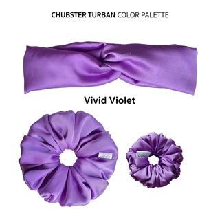 Headband ที่คาดผม ผ้าคาดผม สี Vivid Violet ผ้าซาติน คาดผมแฟชั่น สไตส์เกาหลี ผ้าโพกหัว