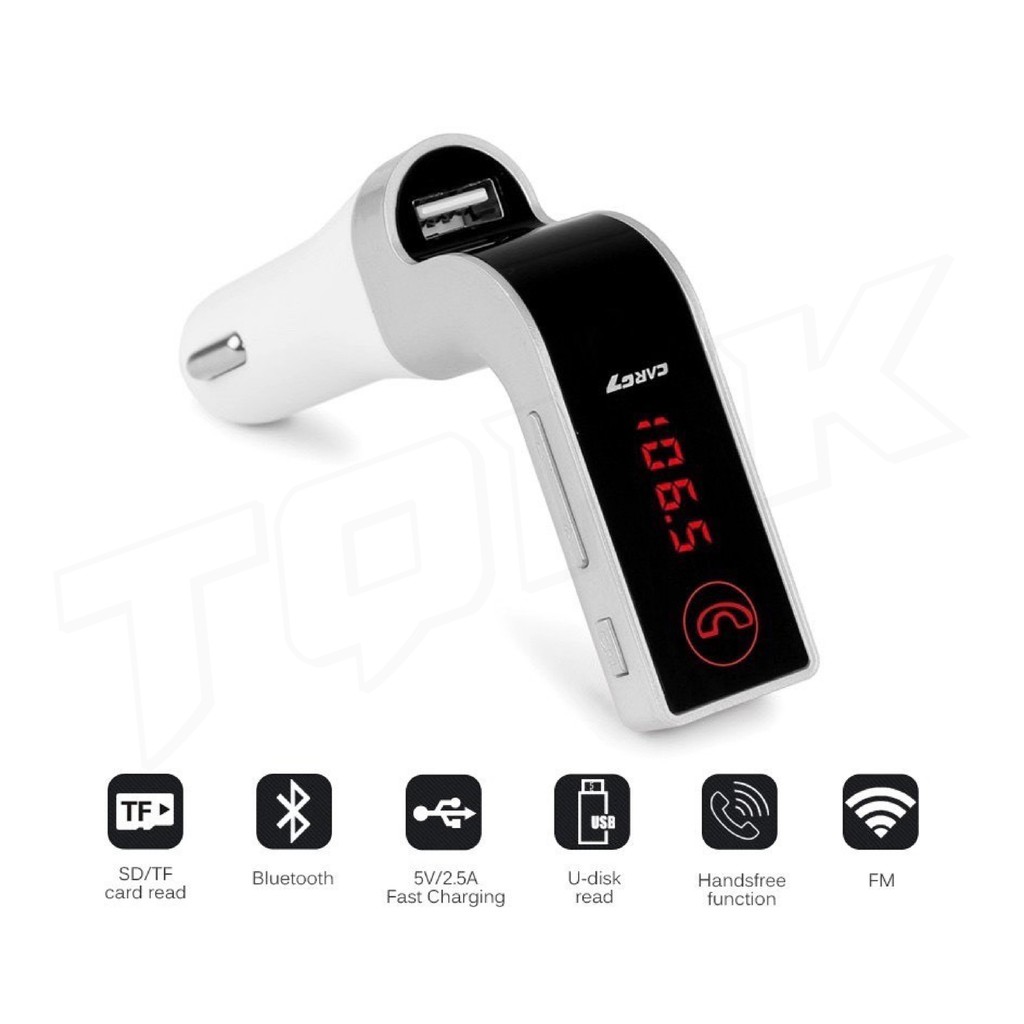 carg7-แท้-ไร้คลื่นรบกวน-bluetooth-ตัวเชื่อมบลูทูธฟังเพลงในรถยนต์-car-charger-g7-fmtransmitter-car-g7