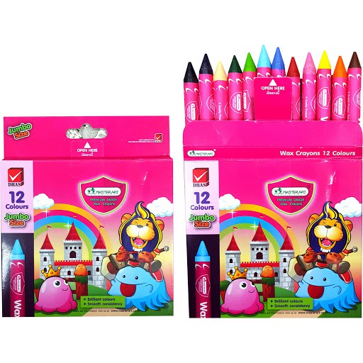 ภาพหน้าปกสินค้าสีเทียน มาสเตอร์อาร์ต Master Art ขนาดจัมโบ้ 12 สี จากร้าน mt_stationery บน Shopee