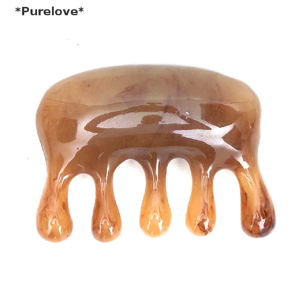 purelove-1pc-natural-resin-pocket-comb-wide-toothed-comb-spa-guasha-scalp-massager