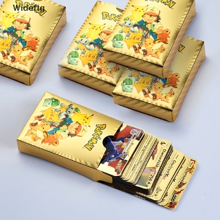 ภาพหน้าปกสินค้า(Widefig) กล่องการ์ดเกมโปเกม่อน ภาษาอังกฤษ สีทอง 54 ชิ้น ที่เกี่ยวข้อง