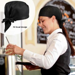 หมวกเชฟ สีดำ คุณภาพสูง สไตล์โจรสลัด เครื่องแบบบริกร หมวกเบเกอรี่ บาร์บีคิวย่าง ร้านอาหาร