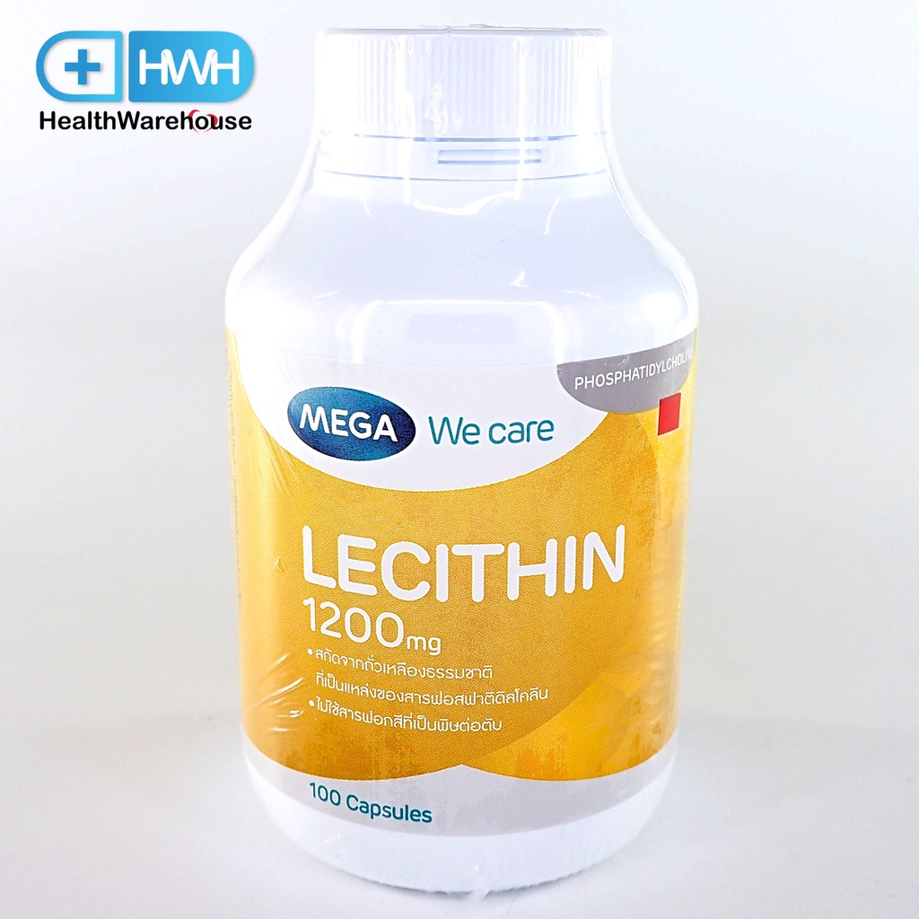 ภาพหน้าปกสินค้าMega We Care Lecithin 1200mg 100 แคปซูล จากร้าน healthwarehouse บน Shopee