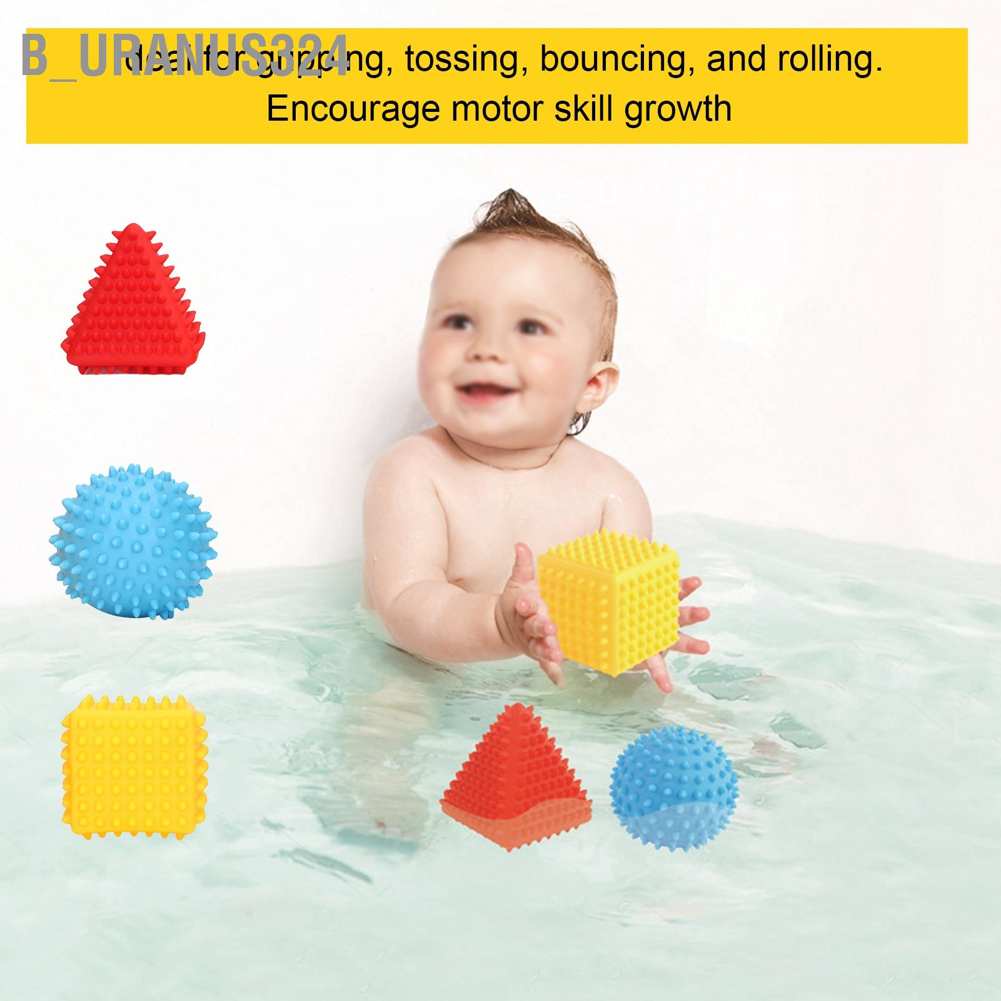 b-uranus324-3pcs-sensory-balls-squared-round-triangular-developing-motor-skills-vision-development-safe-baby-ball-set-for-6-months