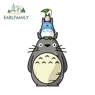 Earlfamily สติกเกอร์ไวนิล ลาย Spirited Away Totoro ขนาด 13 ซม. x 6.7 ซม. สําหรับตกแต่งเครื่องปรับอากาศรถยนต์ แล็ปท็อป