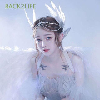 Back2life เครื่องประดับหูเอลฟ์ พร็อพถ่ายรูป คอสเพลย์ เทศกาลคริสต์มาสน่ารัก สําหรับผู้หญิง