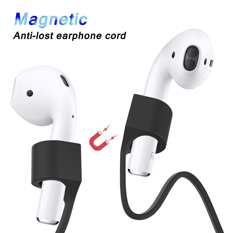 ภาพหน้าปกสินค้าXumu Magnetic Silicone Anti Lost String Apple Airpods Pro 1 2 3 Bluetooth Earphone Anti Lost Strap Loop String Rope