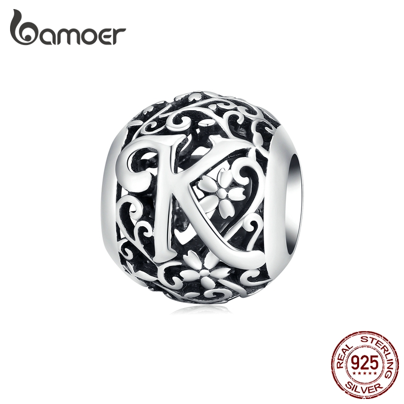 bamoer-แท้เงินแท้-925-ตัวอักษรตัวอักษร-k-รอบลูกปัดโลหะเสน่ห์อุปกรณ์เสริมสร้อยข้อมือ