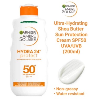 Garnier Ambre Solaire Ultra-Hydrating Shea Butter Sun Protection Cream SPF50 (200ml)