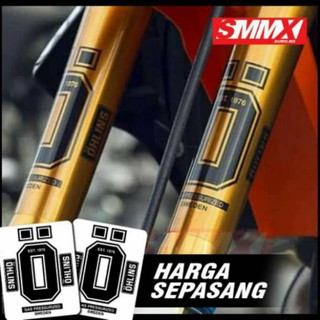 สติกเกอร์ OHLINS SHOCK USD UPSIDEDOWN TELE KLX 150 230 250 CRF WR155 KX KTM YZ CRF250