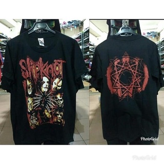 เสื้อยืดพิมพ์ลายแฟชั่น (((ใหม่)) เสื้อยืด พิมพ์ลาย Slipknot BUILT UP Music 19