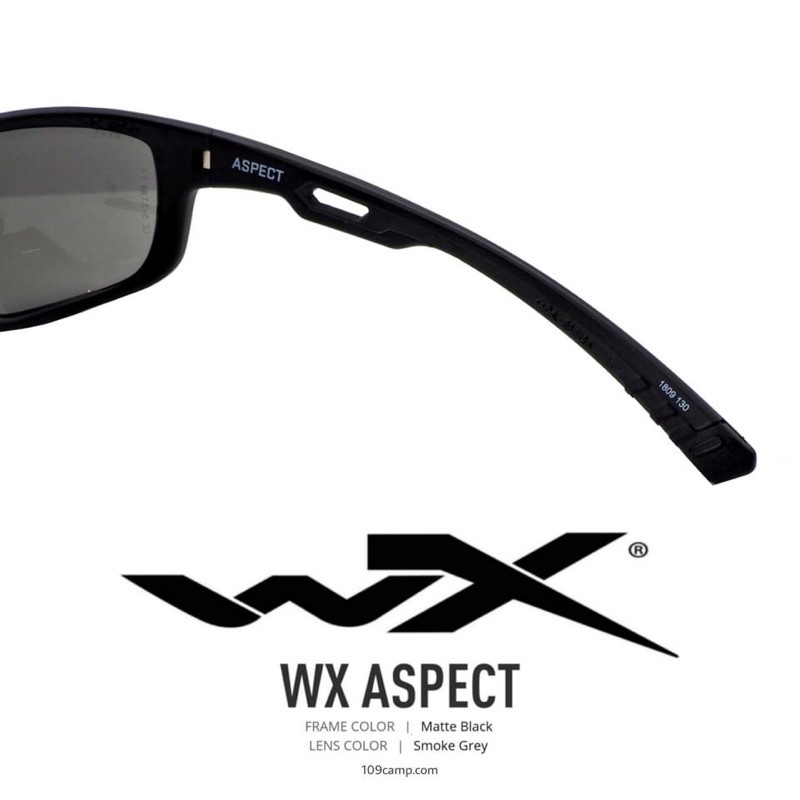 แว่นตา-wileyx-รุ่น-aspect-เลนส์กันสะเก็ดสีเทาดำ-กรอบสีดำ-ขาแบบขาสปริง-ใส่สบายไม่บีบแก้ม-กันกระแทกสูง