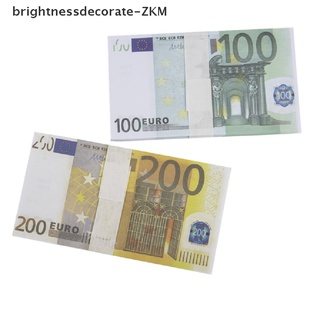 [Brightdecorate] ธนบัตรปลอม พร็อพธนบัตรยูโร ของเล่นสําหรับปาร์ตี้ 100 ชิ้น ต่อชุด