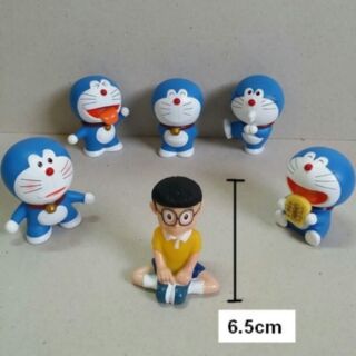 Doraemon Model โมเดล โดเรม่อน ตัวที่สูงที่สุด สูง 6.5 ซม. 1 set มี 6 ตัว